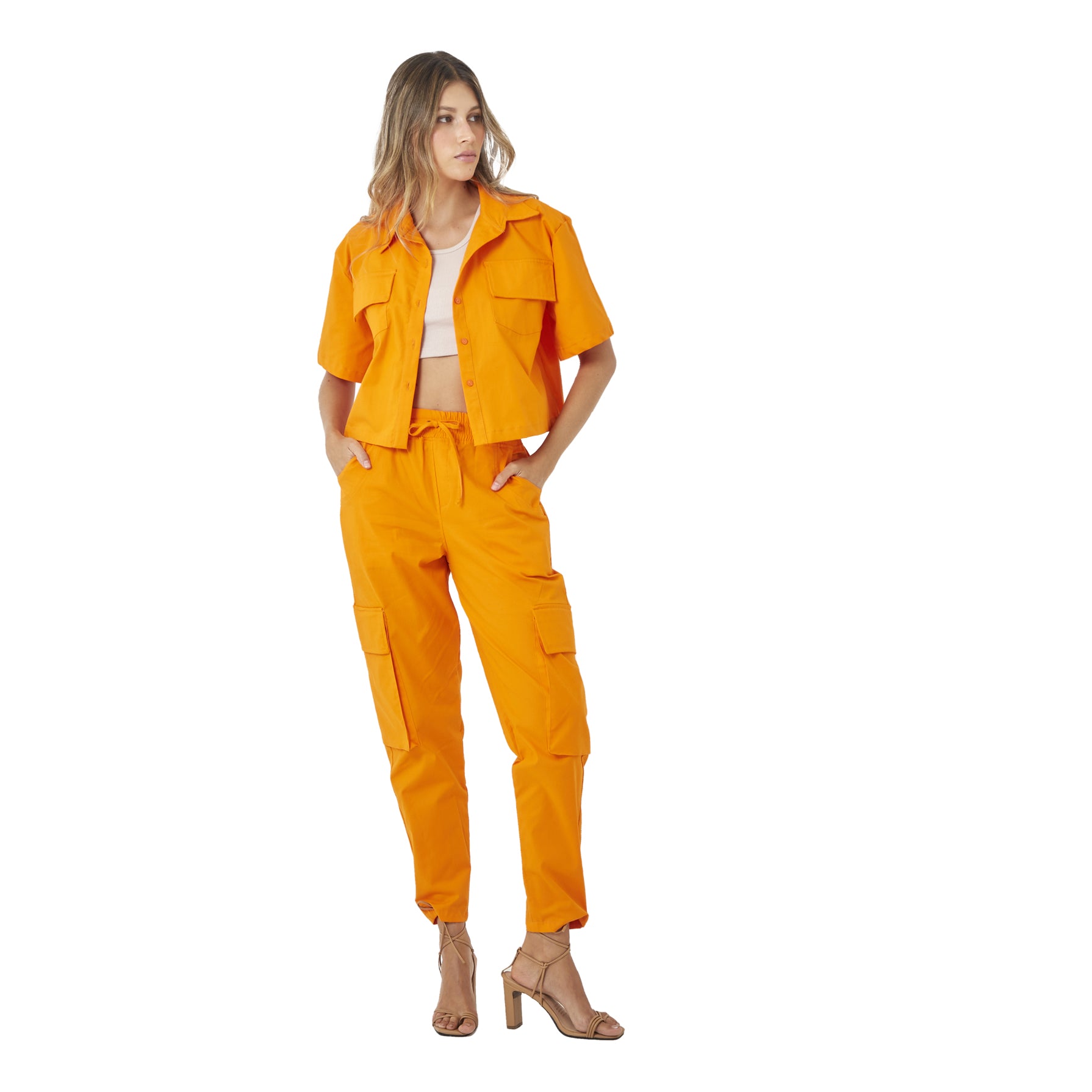 Pantalon sand Naranja